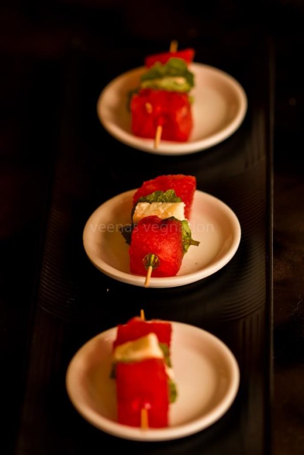 watermelon feta mint skewers