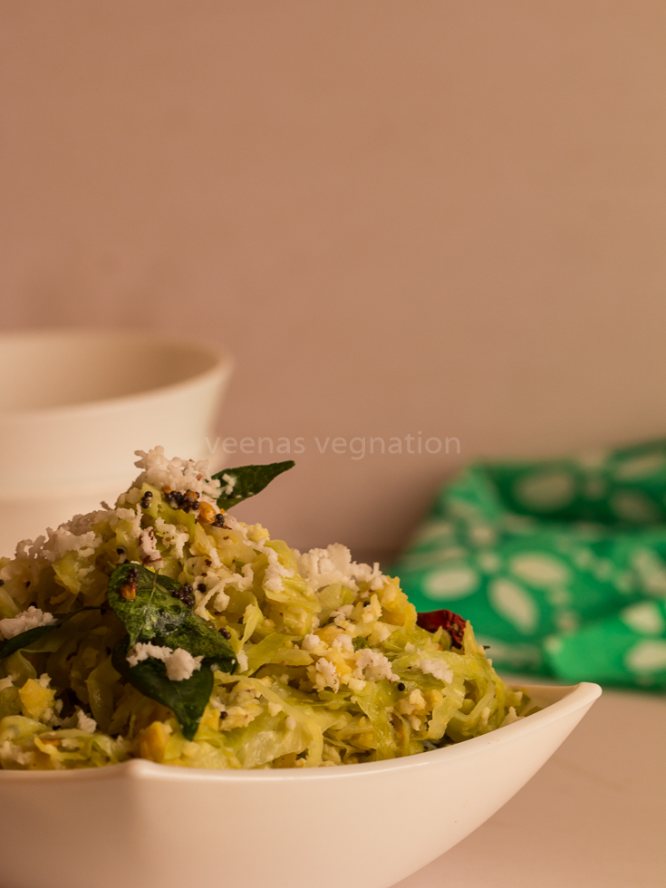 Cabbage Dal Curry Veenas Vegnation