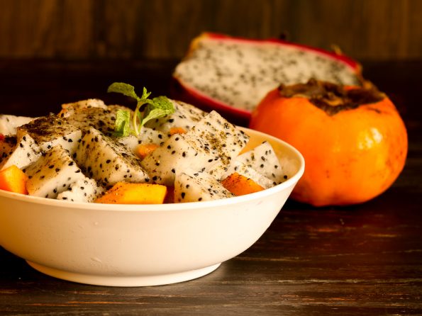 Dragon fruit persimmon chat