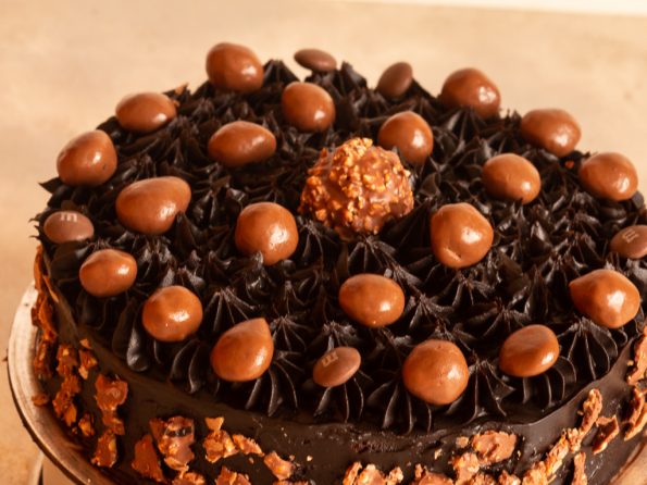 Egg free ferroro rocher cake