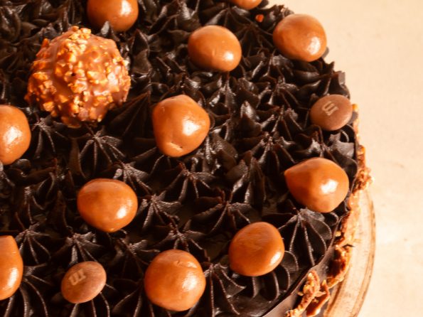 Egg free ferroro rocher cake