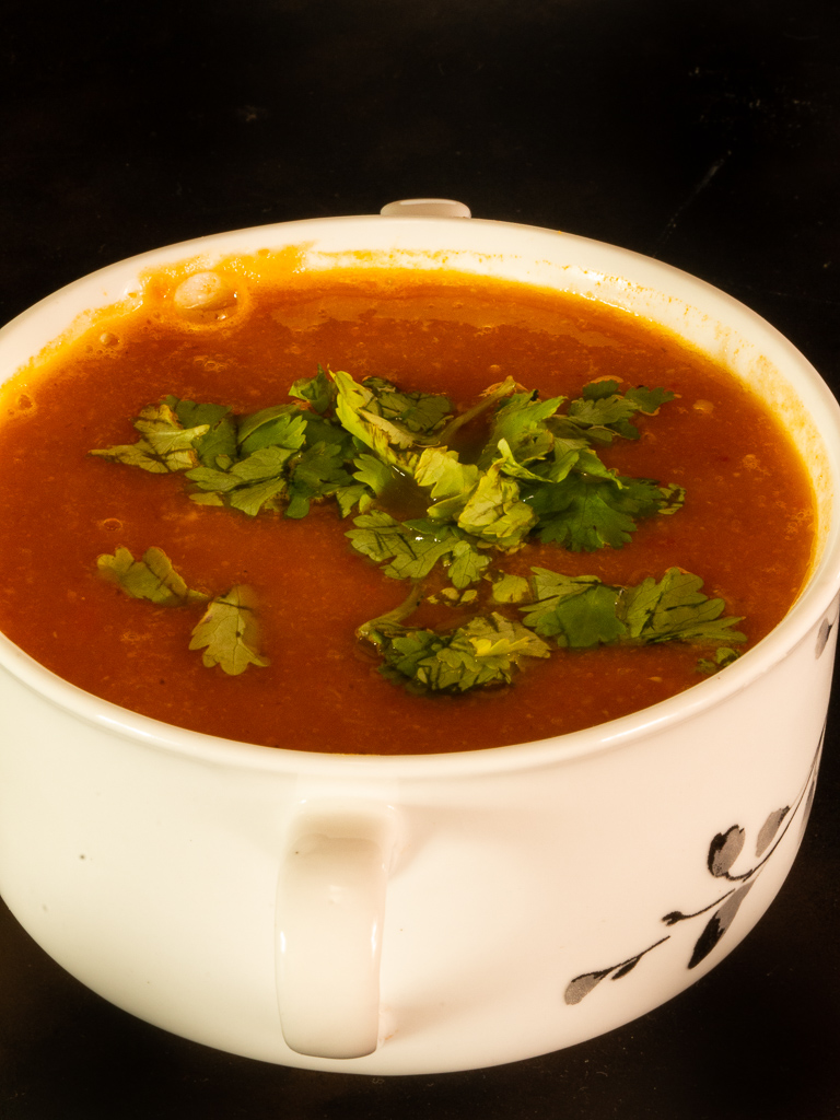 Shorbet Adas Palestine lentil soup in a Nutripot Veenas Vegnation