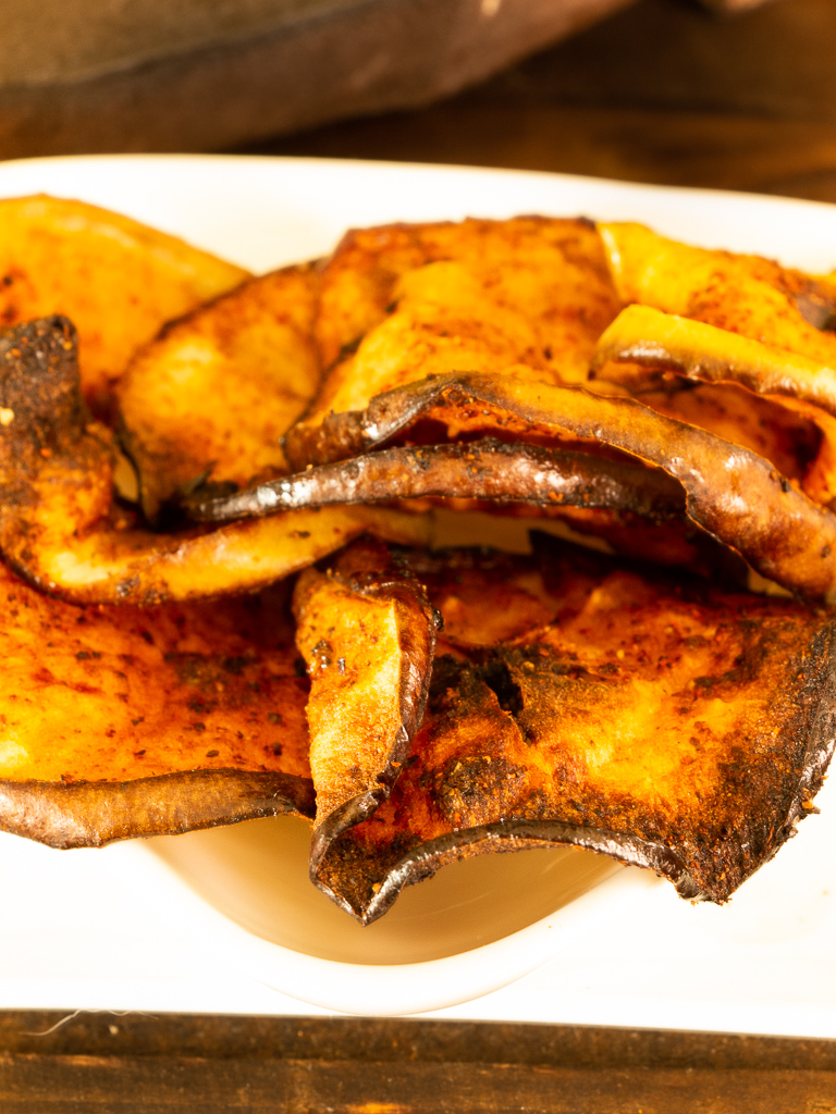 Airfried masala apple chips with philips air fryer Veenas Vegnation