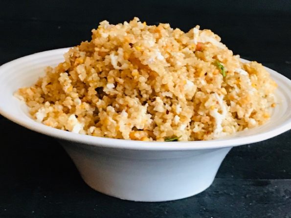 Lemon flavoured peanut quinoa