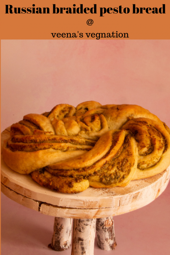 Russian braided pesto bread