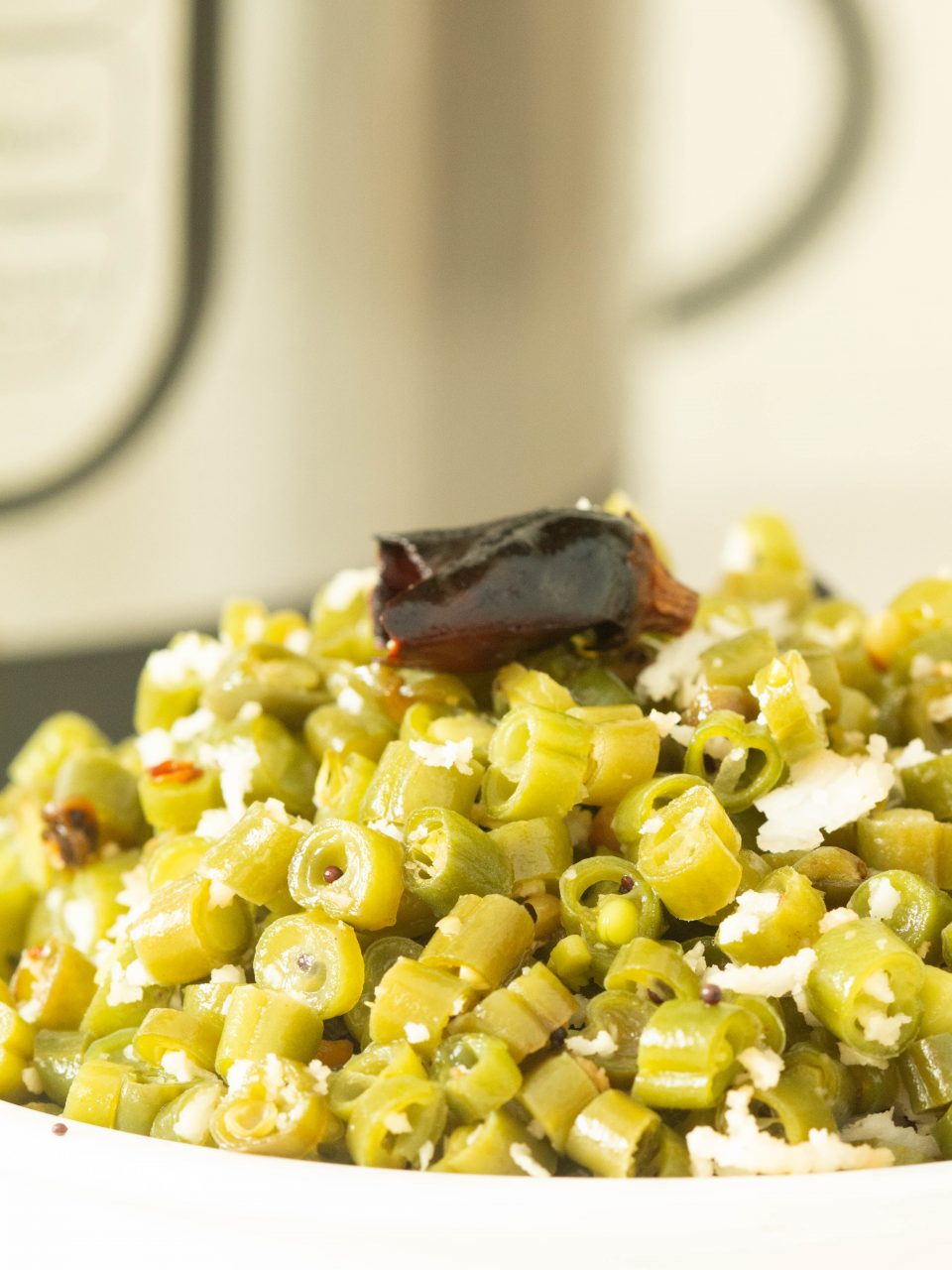Instant pot green beans poriyal Veenas Vegnation